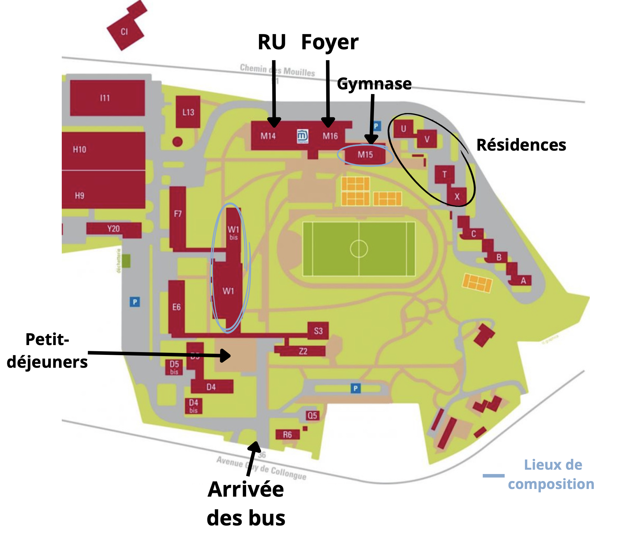 Plan du campus